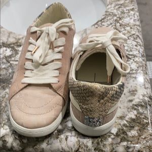 dolce vita Rose pink snake skin tennis shoes